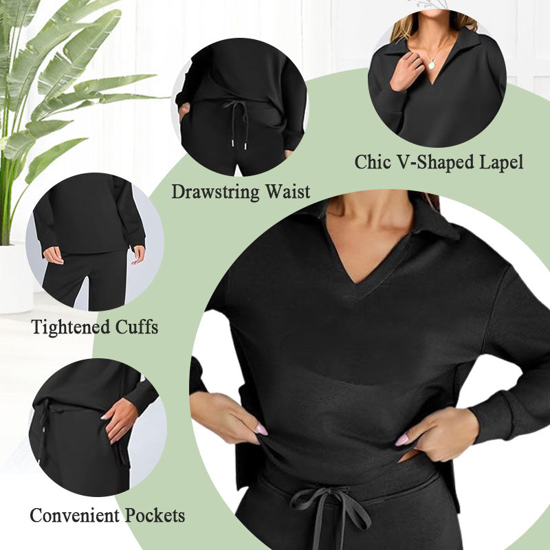 🎁Offre spéciale : 50 % de réduction ⏳Ensembles 2 pièces pour femmes, ensembles décontractés avec sweat-shirts à manches longues