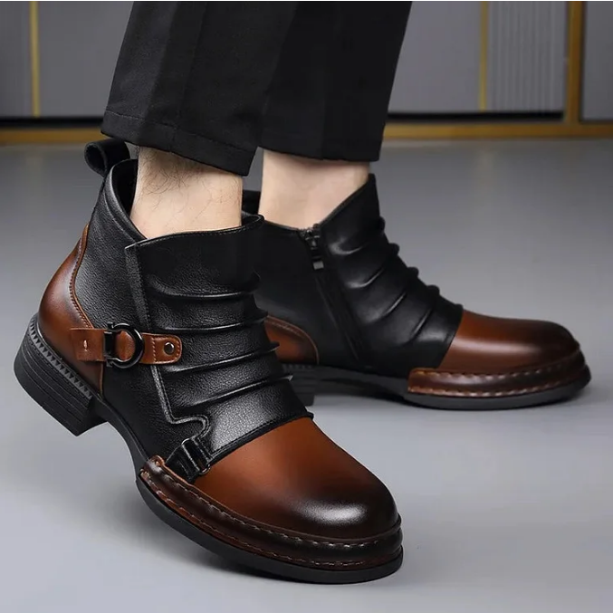 50 % DE RÉDUCTION MAINTENANT ! ⏰ Bottines en cuir véritable pour hommes