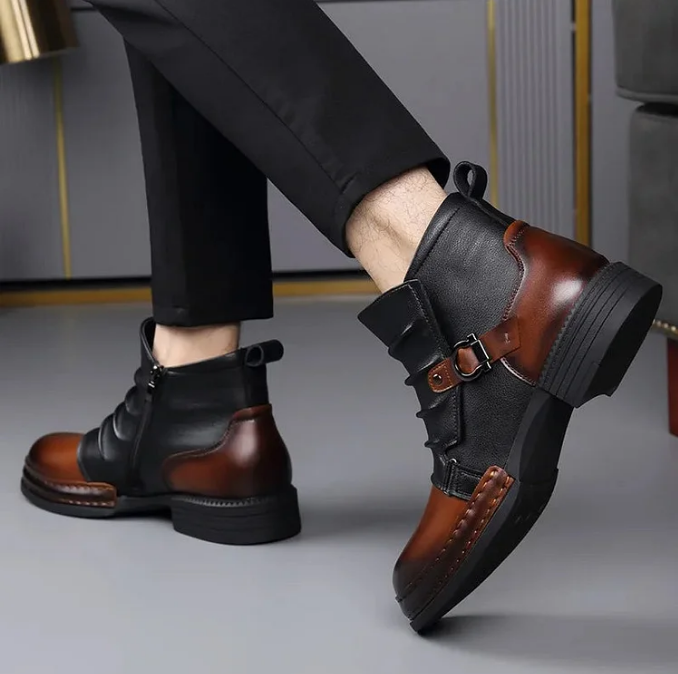 50 % DE RÉDUCTION MAINTENANT ! ⏰ Bottines en cuir véritable pour hommes