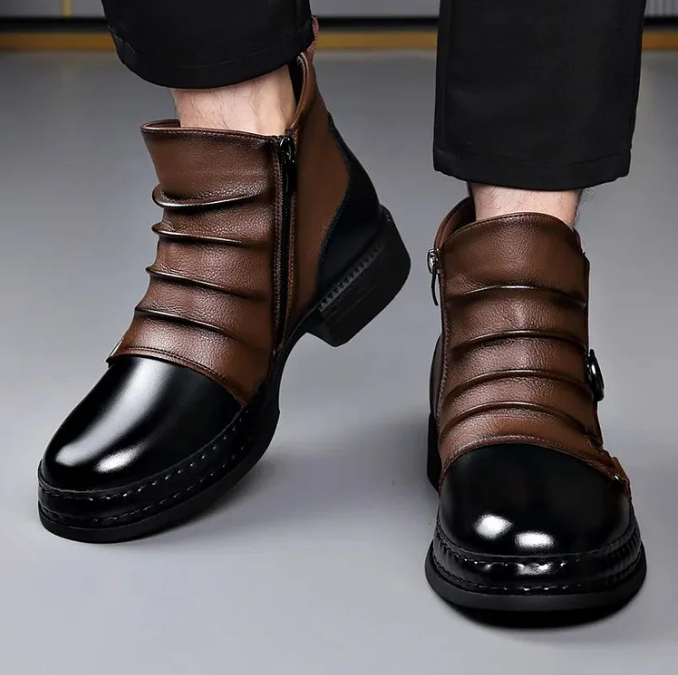 50 % DE RÉDUCTION MAINTENANT ! ⏰ Bottines en cuir véritable pour hommes