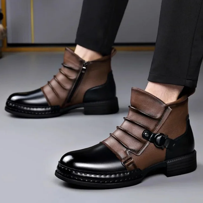 50 % DE RÉDUCTION MAINTENANT ! ⏰ Bottines en cuir véritable pour hommes