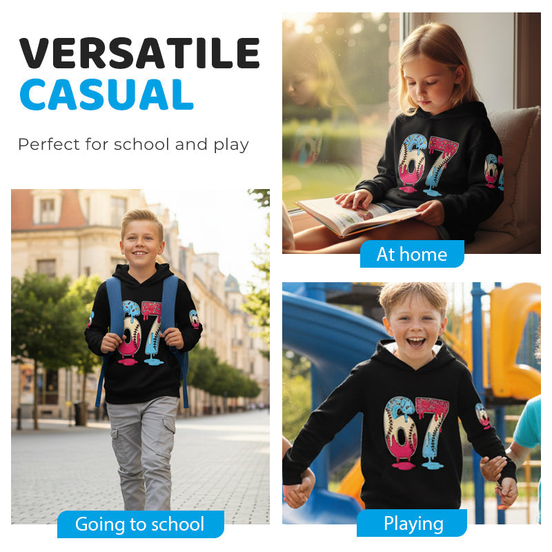 😂🤣 Sweat à capuche amusant pour enfants : 67 motifs de mèmes 🧸🎉 Super doux et durable – parfait pour l'école et les loisirs !
