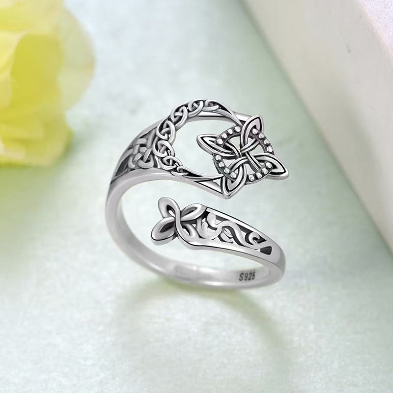 🔮 50 % DE RÉDUCTION ! ✨ Bague Trinité Celtique – Design vintage, symbolisme mystique et élégance intemporelle, un bijou d'exception 💍