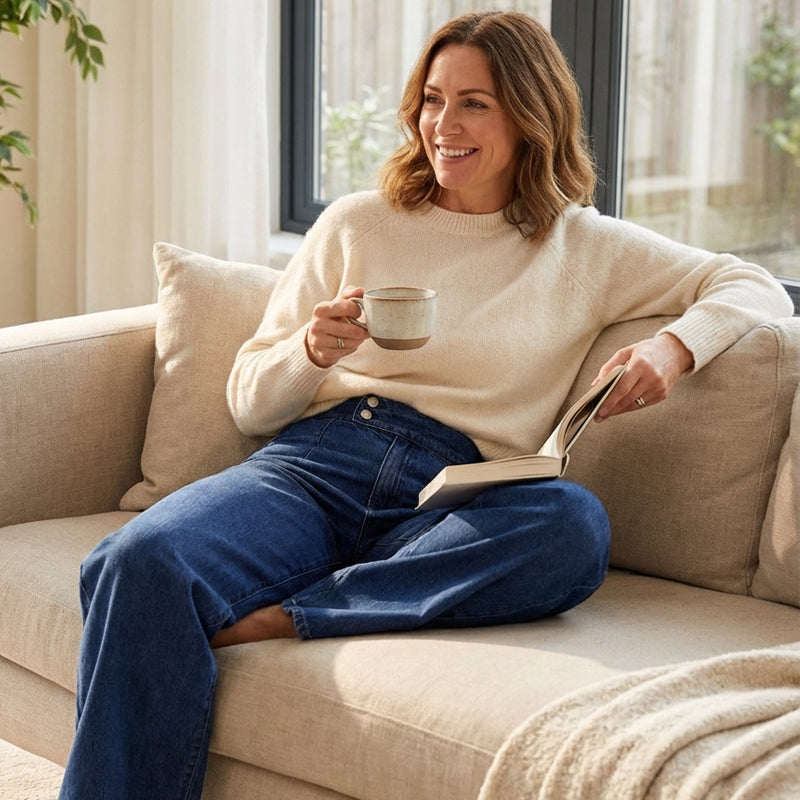 📢📢50 % de réduction ! ⏰Jeans taille haute à jambes larges pour femmes