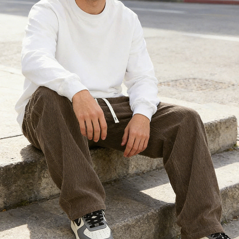 ⏳Offre spéciale à durée limitée⏰Pantalon ample à cordon de serrage avec poches pour homme