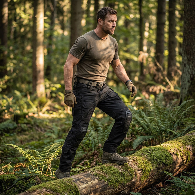 Pantalon cargo tactique pour homme avec genouillères intégrées – Conçu pour la mobilité, la durabilité et un rangement prêt à l'emploi
