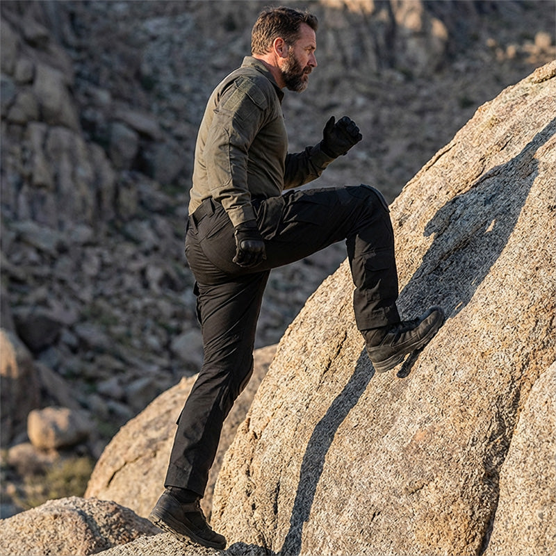 Pantalon cargo tactique pour homme avec genouillères intégrées – Conçu pour la mobilité, la durabilité et un rangement prêt à l'emploi