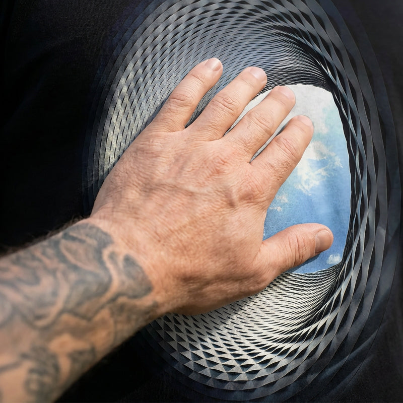 Haut graphique imprimé numérique 3D pour homme