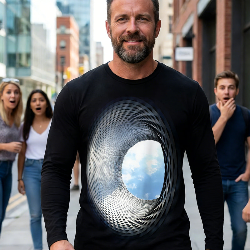 Haut graphique imprimé numérique 3D pour homme